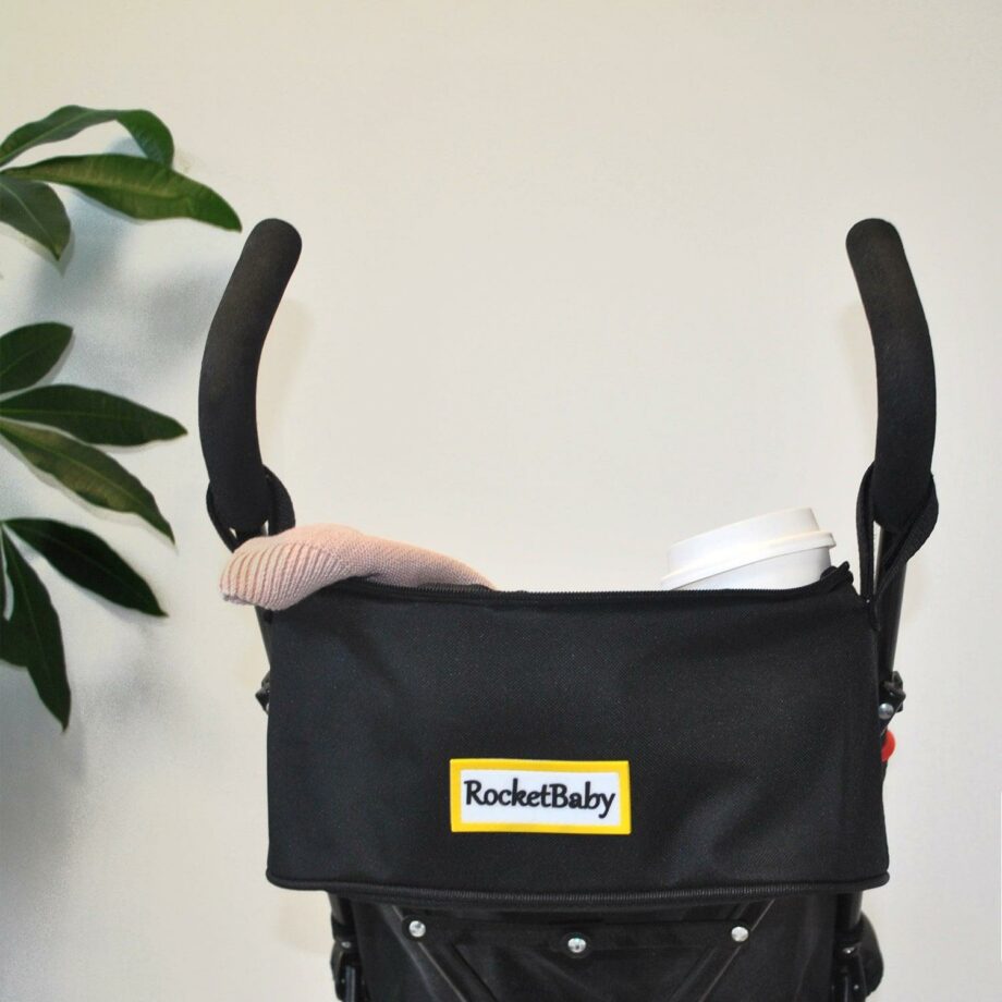 Stroller Organizer Bag Black with Zip