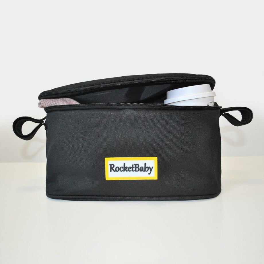 Stroller Organizer Bag Black with Zip