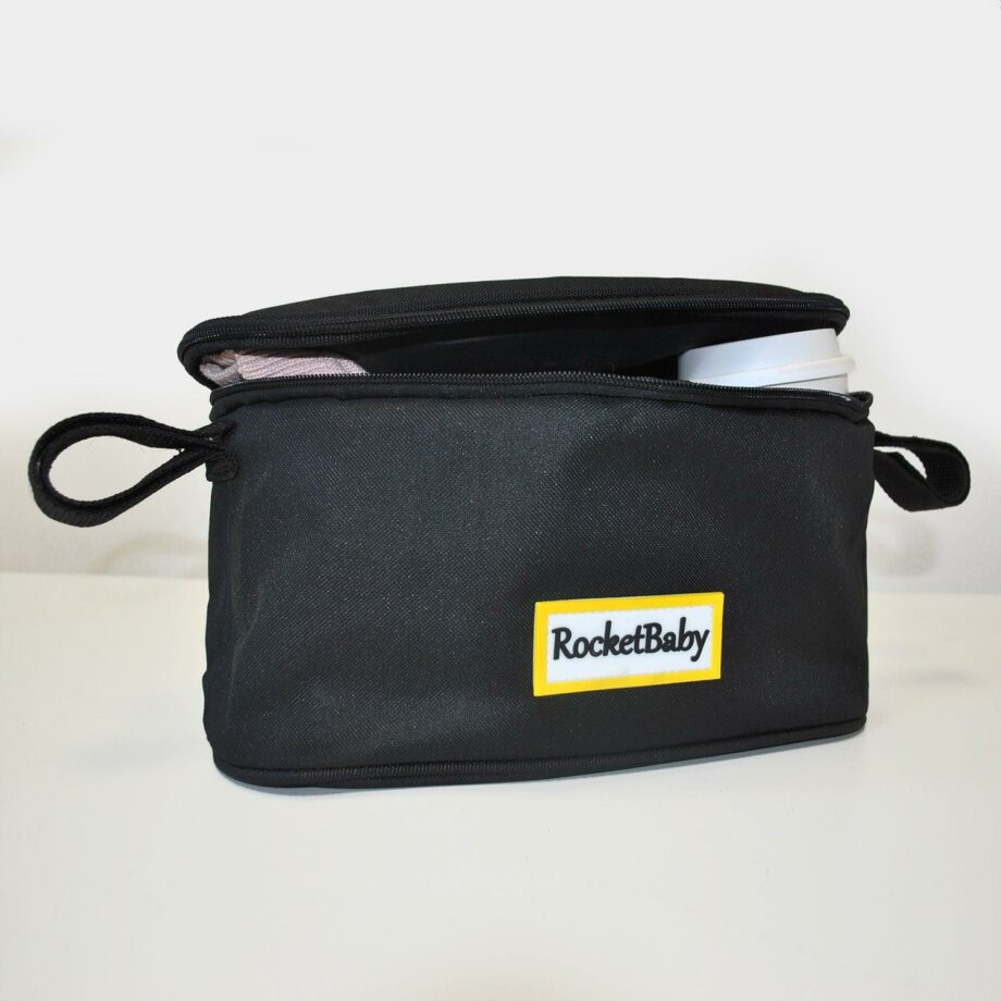 Stroller Organizer Bag Black with Zip