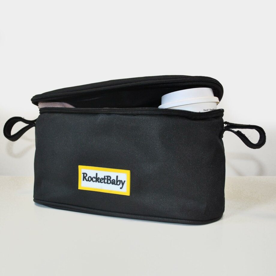 Stroller Organizer Bag Black with Zip