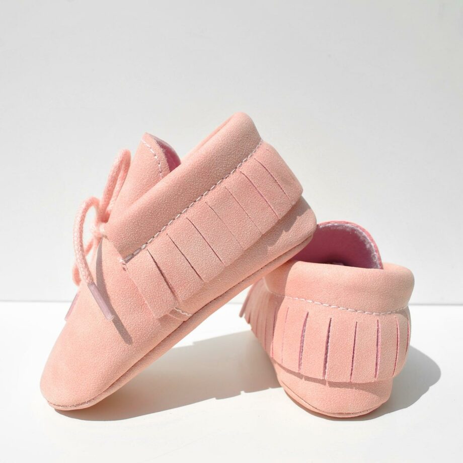 Moccasins Soft Sole Baby Light Pink