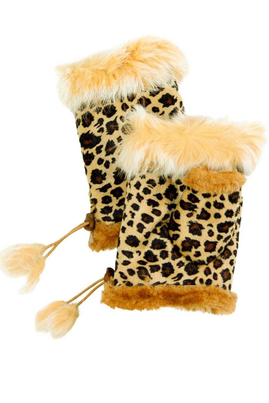 Leopard Fingerless Gloves