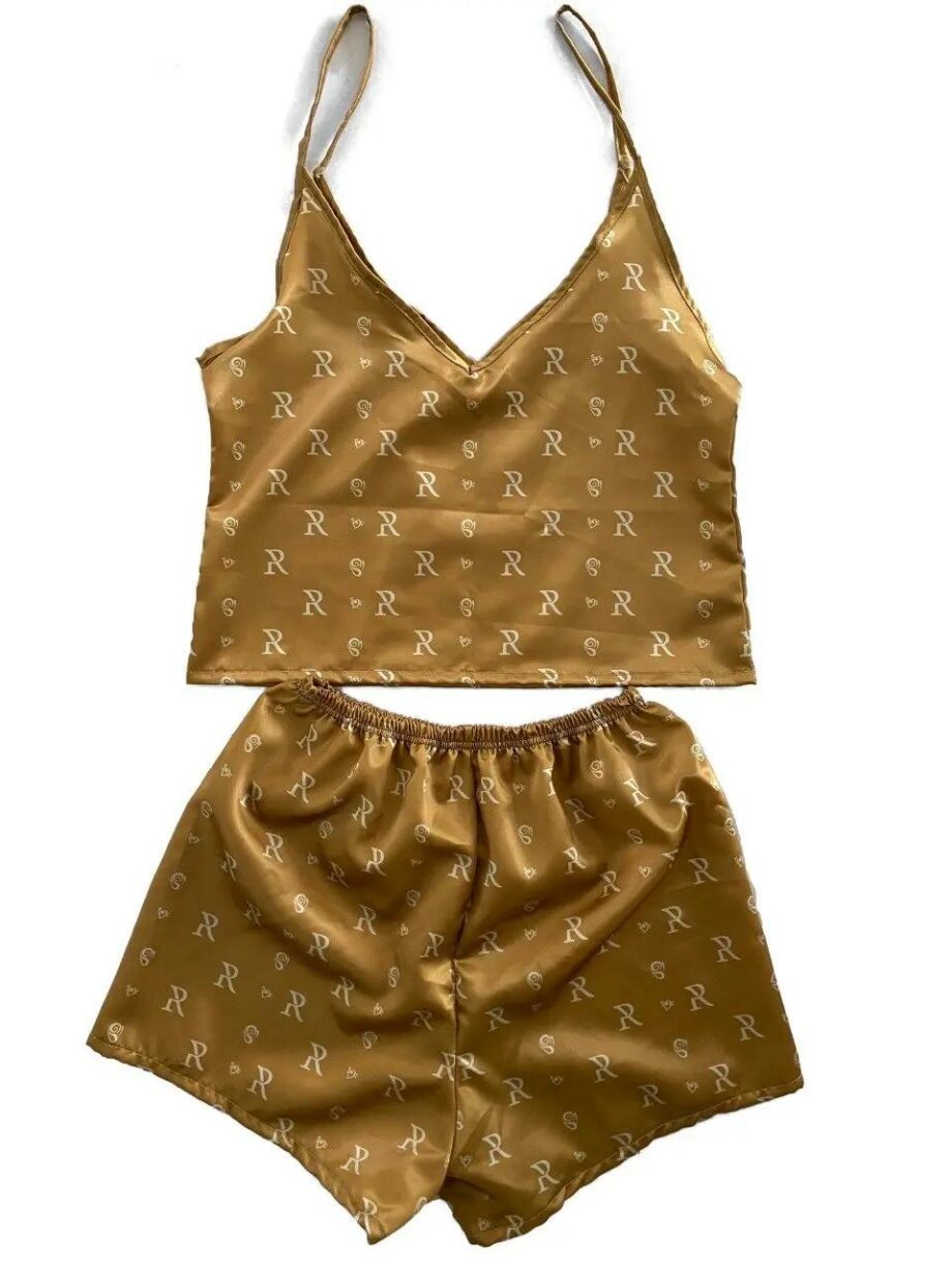 Gold Silk Pajamas Set