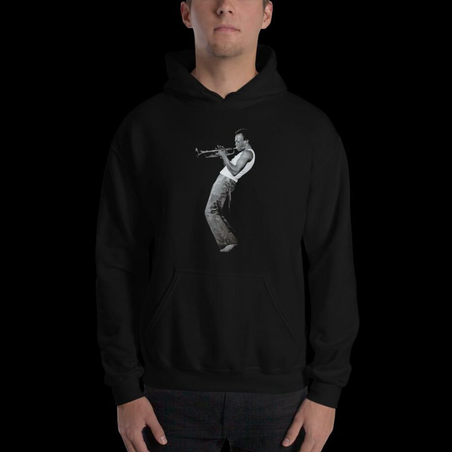 Miles Davis Playing his Trumpet Artwork Unisex Hoodie