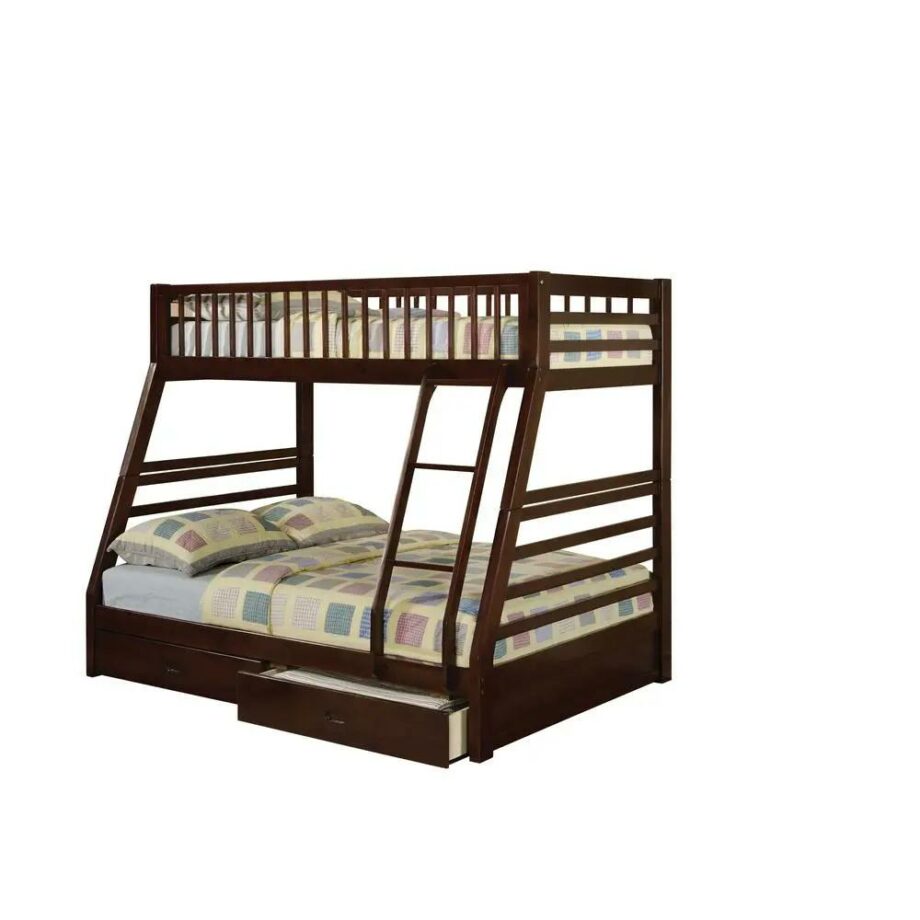 Jason Twin/Full Bunk Bed & Drawers, White (1Set/2Ctn)